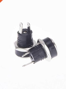 10Pcs DC Power Jack Socket Female Panel Mount Connector Blac