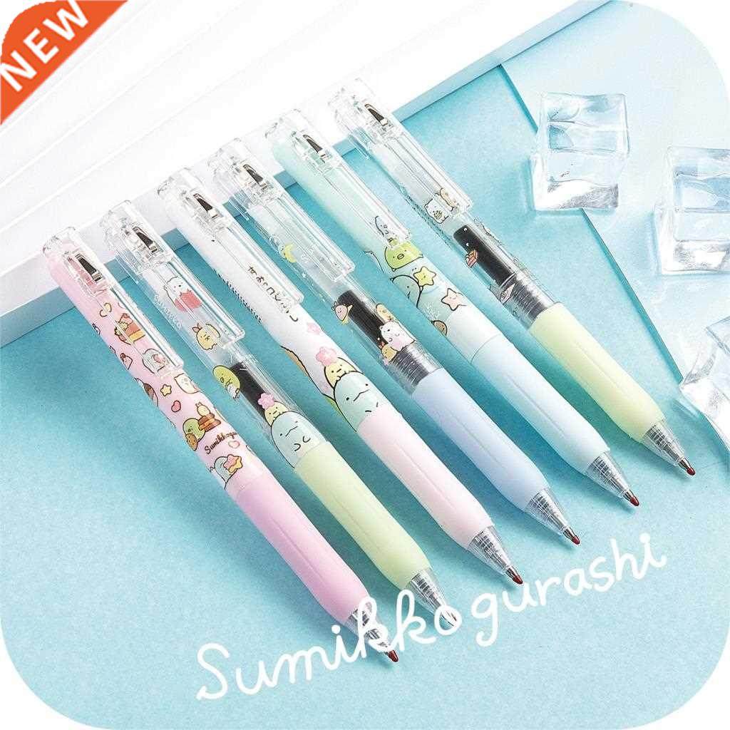 6pcs Gel Pens Cute creature black colored kawaii gel-ink pe