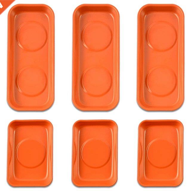 6 Pcs Orange Magnet Screw Tray , Magnetc Parts Holder Mecha