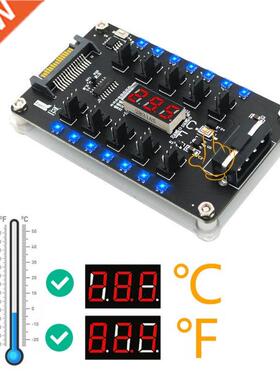 12V /4Pin Cooling Fan 10 Ports RGB Hub Splitter PC Chassis