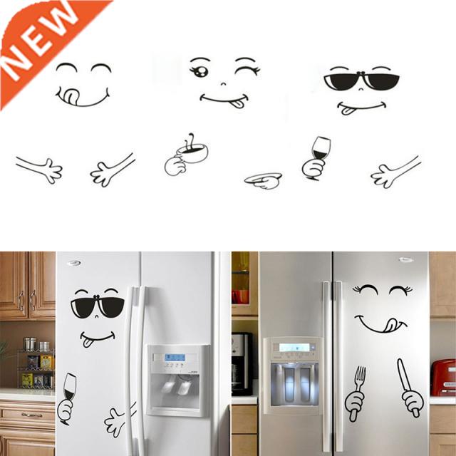 Sunglasses smiley face wall stickers cartoon refrigerator st