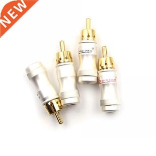 Gold Male Cable For Adapter Connector Video Audio lot 4pcs