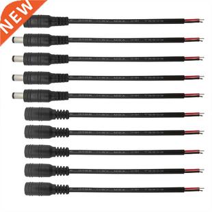 Power Male Pigtail 5.5x2.1mm Wire Jack Female 10Pcs