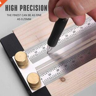 Woodworking Marking T-Rule Scale Ruler T-Type Hole Ruler a
