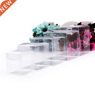 10pcs Square Clear PVC Boxes Wedding Favor Gift Box Transpar