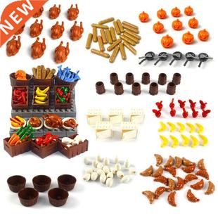 Food Chicken eggs Building Hot Fruit Blocks Fish DIY Pumpkin
