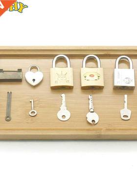 Montessori Locks and Keys with Tray Practical Life Material