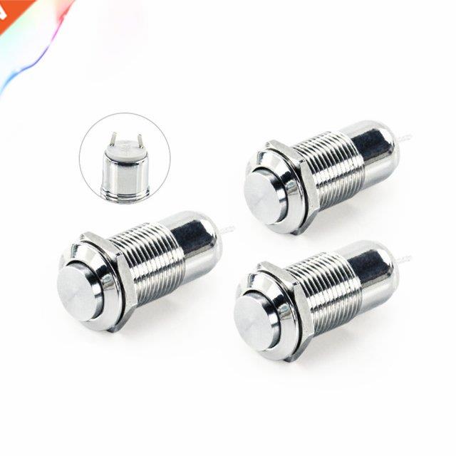 1pcs 10MM 2P NO Panel Hole Metal Button Switch Latching Powe