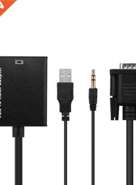VGA To HDMI Output 1080P HD Audio TV AV HDTV Video USB Cable