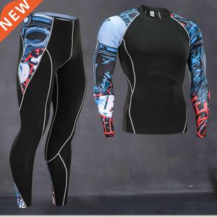 Top quality new thermal underwear men underwear sets compres