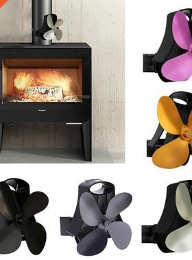 Wall Mounted Heat Self-Powered Fireplace Stove Fan Quiet 4 B