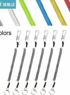 Portable Spring Elaic Rope Fishing Lanyard Wire eel Anti