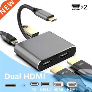 USB C Laptop Docking Station USB C to Dual HDMI USB 3.0 Hub