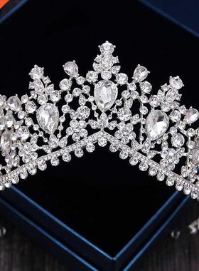 Luxury Rhinestone Bridl Tirs Crown Broque Full Crystl D