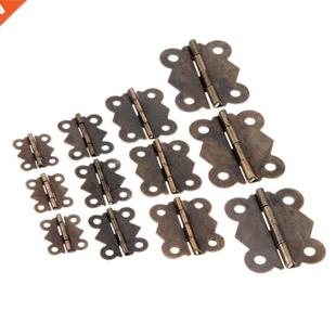 10Pcs Cabinet Furniture Hinges Jewelry Wooden Boxes 4 Hole B