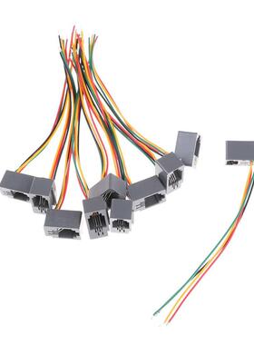 10 Pcs 616E 4P4C RJ11 Female Telephone Connector Adapter 4 W