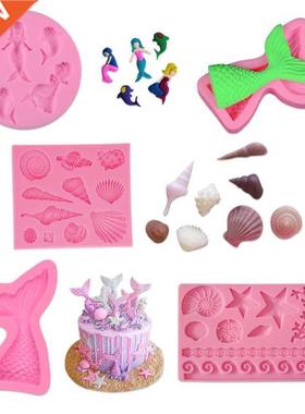 5 Styles Marine Organisms Series Silicone Cake Decorating Mo
