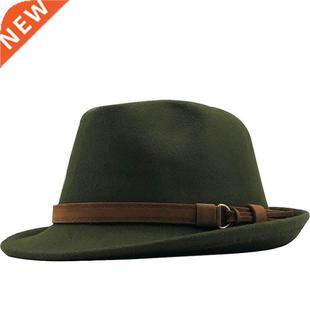 Solid Cashmere Male Women Hats Jazz Fedoras Hat Men Top