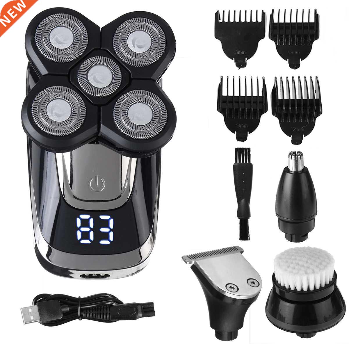5 in 1 4D Electric Men Bald Head Shaver Beard Razor Electric