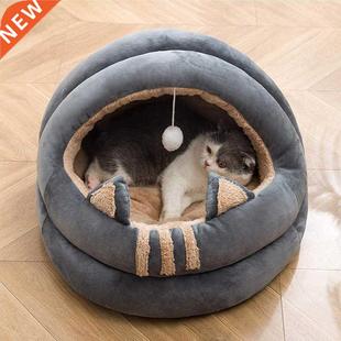 Fleece wit Shaped Kennel Nest Cozy Kitten Puppy Cute Ear Cat