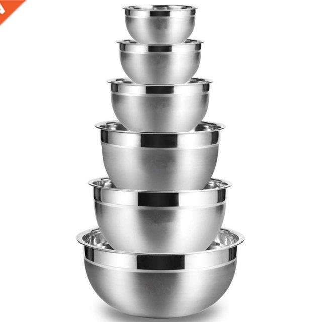 Stainless Steel Mixing Bowl (Set Of 6) Fruit Salad Bowl Stor