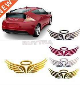 1 pcs 3D Angel Wings Car Window Bumper Body Badge Emblem Sti