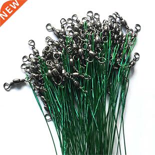 20Pcs Steel Wire Leader With Swivel Fishing Accessory 4 Colo