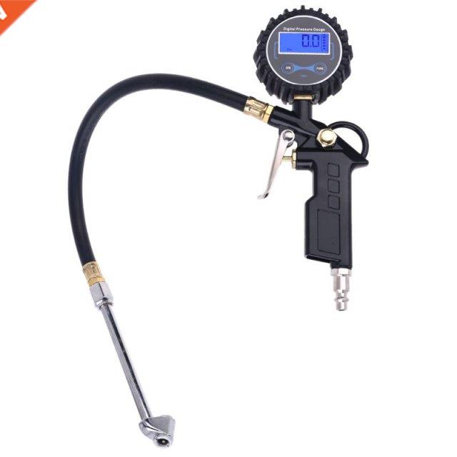 Car Digital Tire Inflator Pressure Gauge with Dual Head Chuc