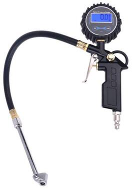 Car Digital Tire Inflator Pressure Gauge with Dual Head Chuc