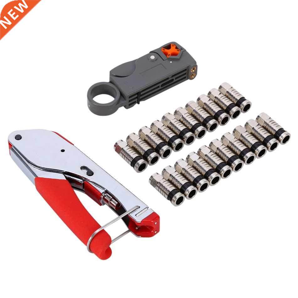 coaxial cable manual crimping tool set kit for f connector r