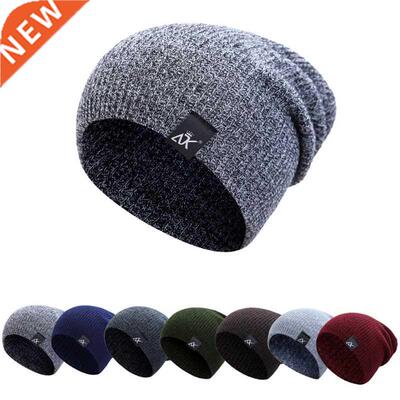 Men Baggy Beanies Winter Warm Hat Women's Outdoor Bonnet Ski