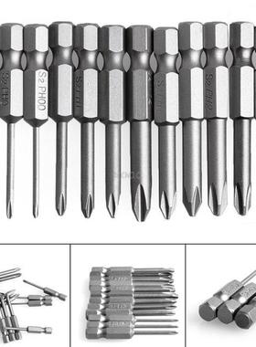 12Pcs 50mm 1/4 nch Hex Shank Magnetc Phllps Cross Screwd