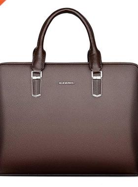 2022 New Luxury Cow Genuine Leather Business Men's Briefcase