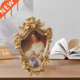 Frame Tabletop Golden Vintage Photo Picture Antique Style