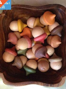 10pcs Handade Painting Beech Wooden Dolls Loose Parts /DIY