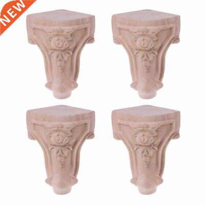 European Style Wooden Furniture Legs Solid Wood Flower Carv