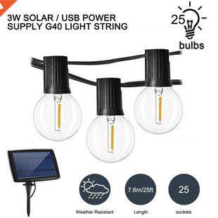 LED Bulbs String Waterproo Glass Lights Globe Outdoor G40