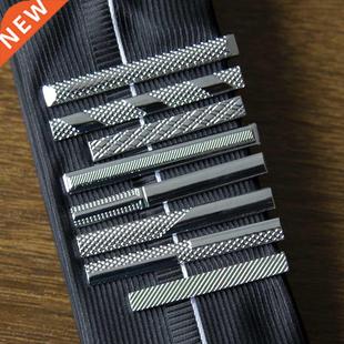 Chrome Stainless Steel Tie Necktie Bright Jewelry Clips Clip
