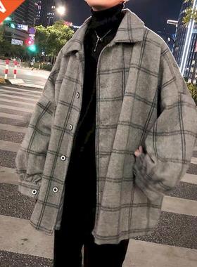 Woolen jacket men's autumn winter new high set big velvet th