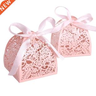 Ribbon Pyramid Favor Cand Wedding 100pcslot Cut New Laser