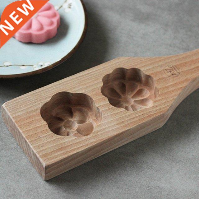 Carved Round Wooden Mould 3D Flower Pattern Eco-Environmenta