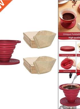 Coffee Dripper Manual Coffee Brew Maker with 80 Unbleached P