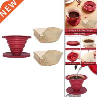 Coffee Dripper Manual Coffee Brew Maker with 80 Unbleached P