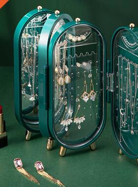 Desk Women Girls Jewelry Storage Box Rings Earrings Neckl