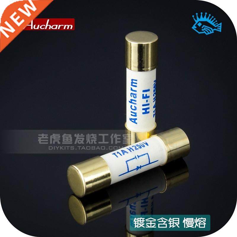 1pcs Gold-plated Aucharm fuse tube hifi fever grade silver f