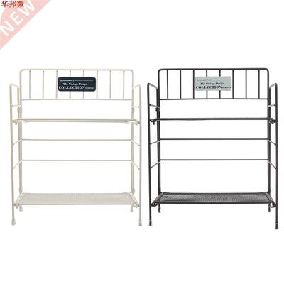 2 Tier Foldable Storage Shelf Plants Books Rack 适用于 Livin