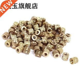 Brass 5mm Insert Round Knurl Threaded Metric Mx5mm