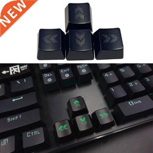 DIY ABS Direction 4Pcs Backlit Keycap Keycaps Transluce Only