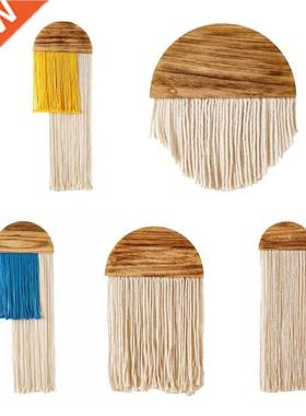 Macrame Wall Hanging Decor Bohemian Semicircle Wooden Board