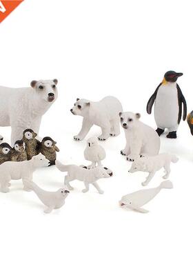 12 Pcs Realistic Polar Animal Figurines Arctic Circle Animal
